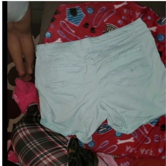 💋5/20 Faded glory blue shorts size 14 - Picture 3 of 3